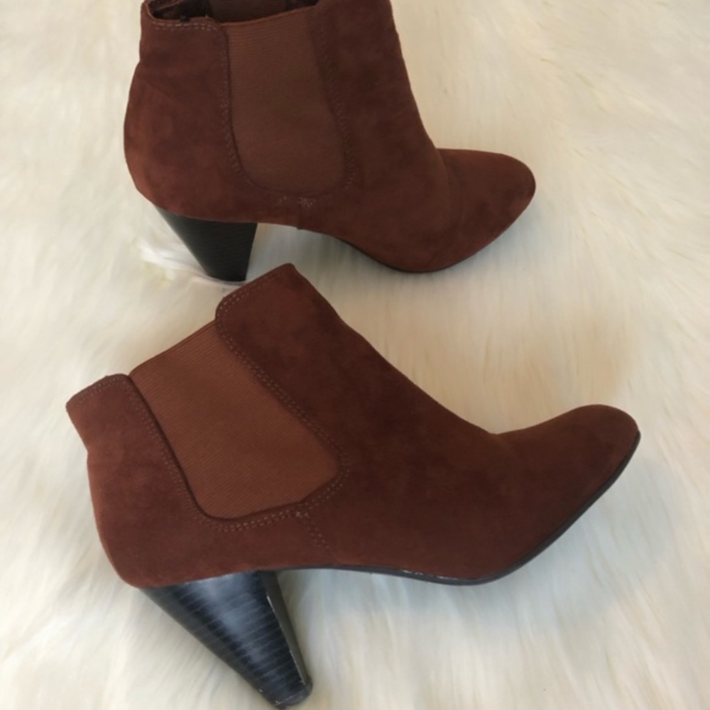 Brown Ankle Heel Boots Booties